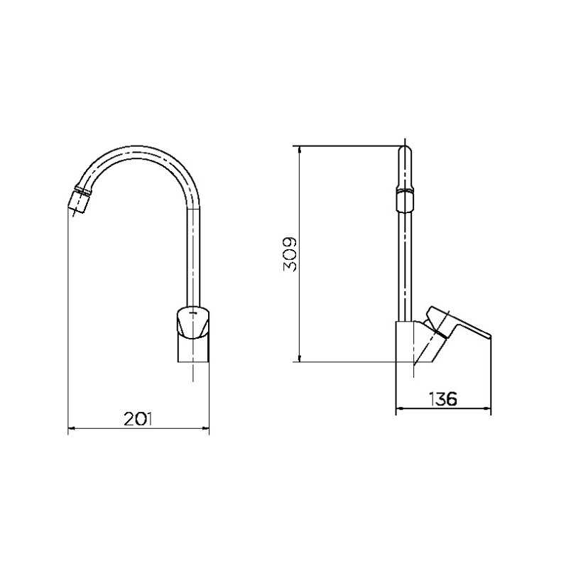 Monocomando para cozinha Gali 00934606