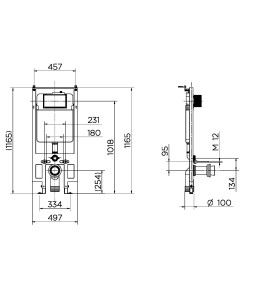 Caixa de descarga embutida g.3008 para drywall - bacia suspensa 00949200