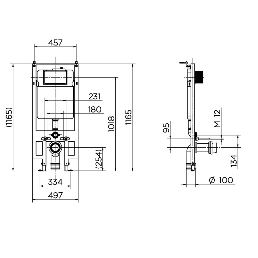 Caixa de descarga embutida g.3008 para drywall - bacia suspensa 00949200