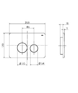 Acabamento para Caixa de Descarga Embutida Salvágua Cobre Escovado 00949469