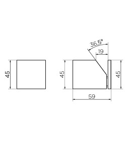 Cabide Minima grafite escovado 00960670