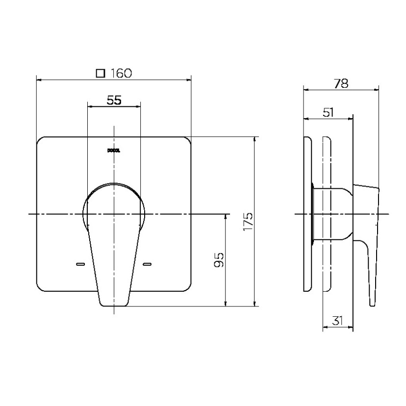 Acabamento monocomando para base Deca Lift cromado 00961806