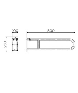 Barra de apoio articulada 80 cm 00974816