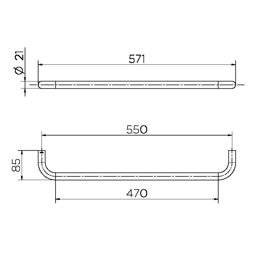 Porta-toalhas 500 mm Mix&Match 00986106