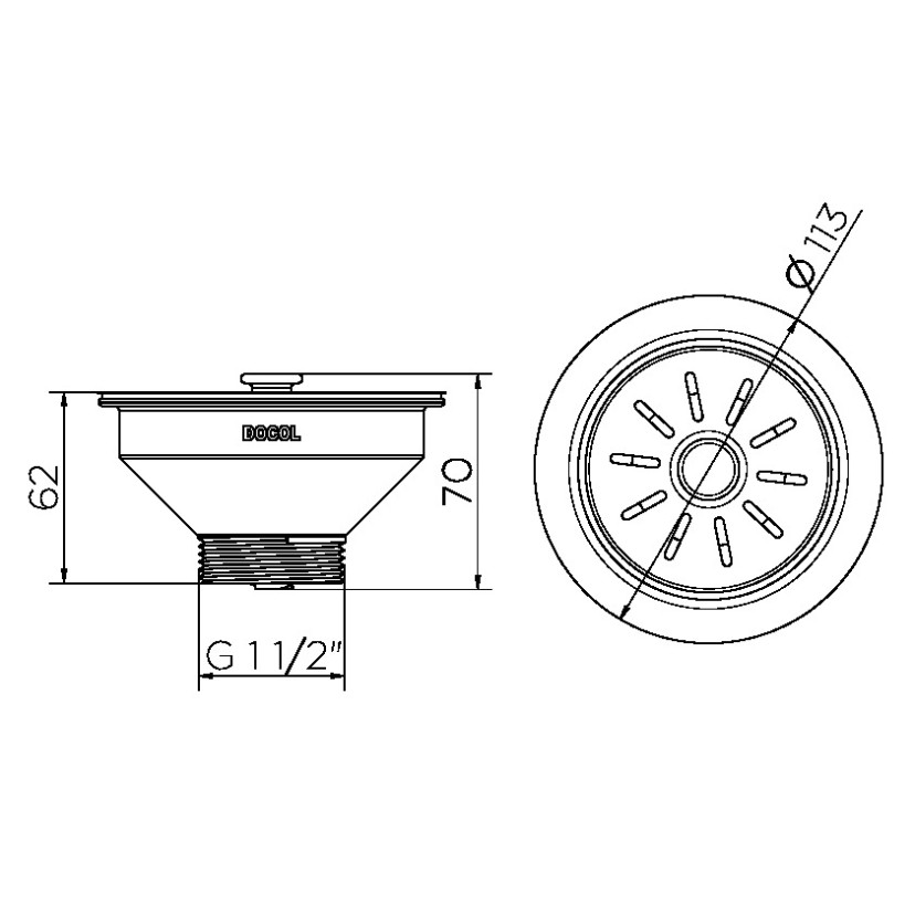 Válvula de Escoamento para Pia Americana 4.1/2" 00987800