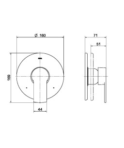 Acabamento monocomando base Deca para chuveiro e ducha higiênica Argon grafite polido 01003348
