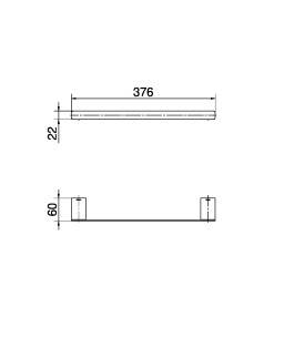 Porta-toalhas de rosto Docol Flat 01013606