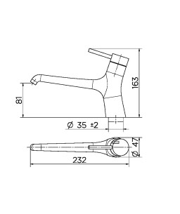 Torneira de Mesa para Lavatório Mantis Cobre Grid Escovado 012140AV
