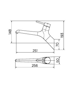 Torneira de Parede para Lavatório Mantis Cobre Grid Escovado 012150AV