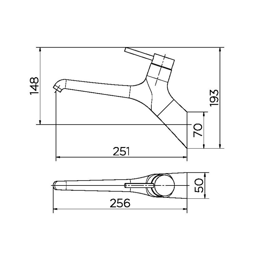 Torneira de Parede para Lavatório Mantis Cobre Grid Escovado 012150AV