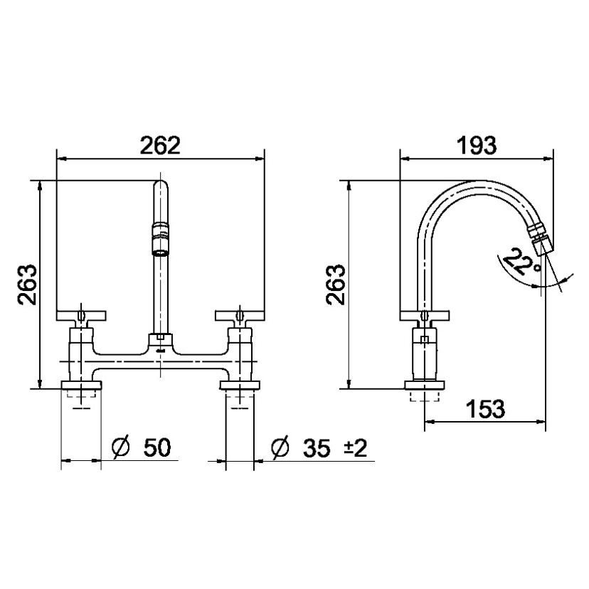 Misturador bica alta de mesa para cozinha Nova Invicta cromado 01523106