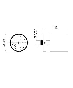 Chuveiro Mix&Match Teto Grafite Escovado 01677570