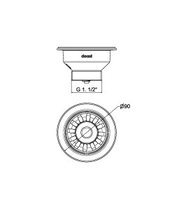 Válvula de escoamento standard para cozinha 3.1/2" 01732404