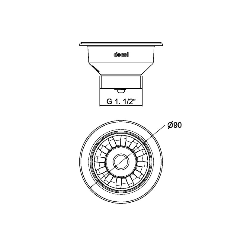 Válvula de escoamento standard para cozinha 3.1/2" 01732404