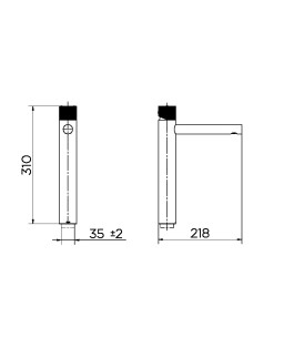 Monocomando bica alta de mesa para lavatório Mix&Match grafite escovado 01739770