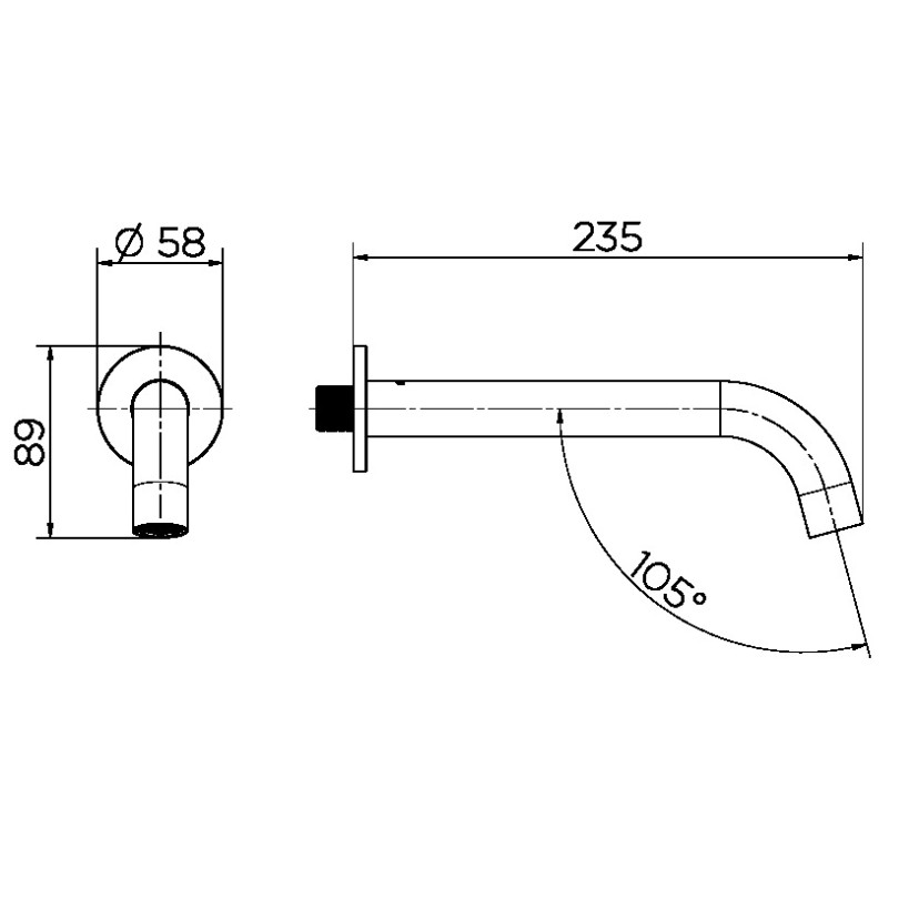 Bica de Parede para Banheira Mix&Match Níquel Escovado 01848344