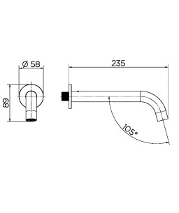 Bica de Parede para Banheira Mix&Match Grafite Escovado 01848370