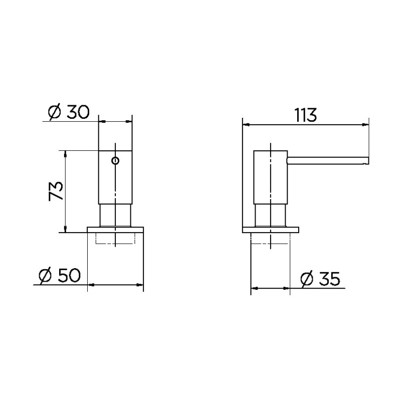Dispensador Sabonete/Detergente Redondo Inox Escovado 021184BH