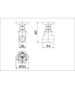 Registro de gaveta ABNT 1/2" 10010500