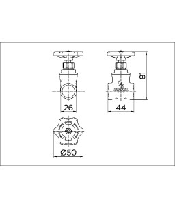 Registro de gaveta Europa 1/2" 10020500