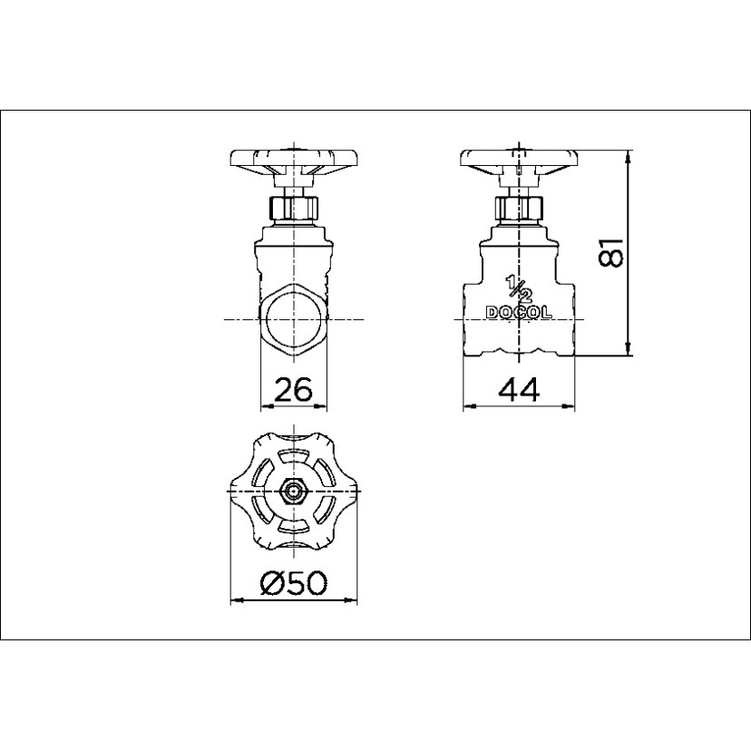 Registro de gaveta Europa 1/2" 10020500