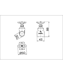 Registro de gaveta Europa 3/4" 10020600