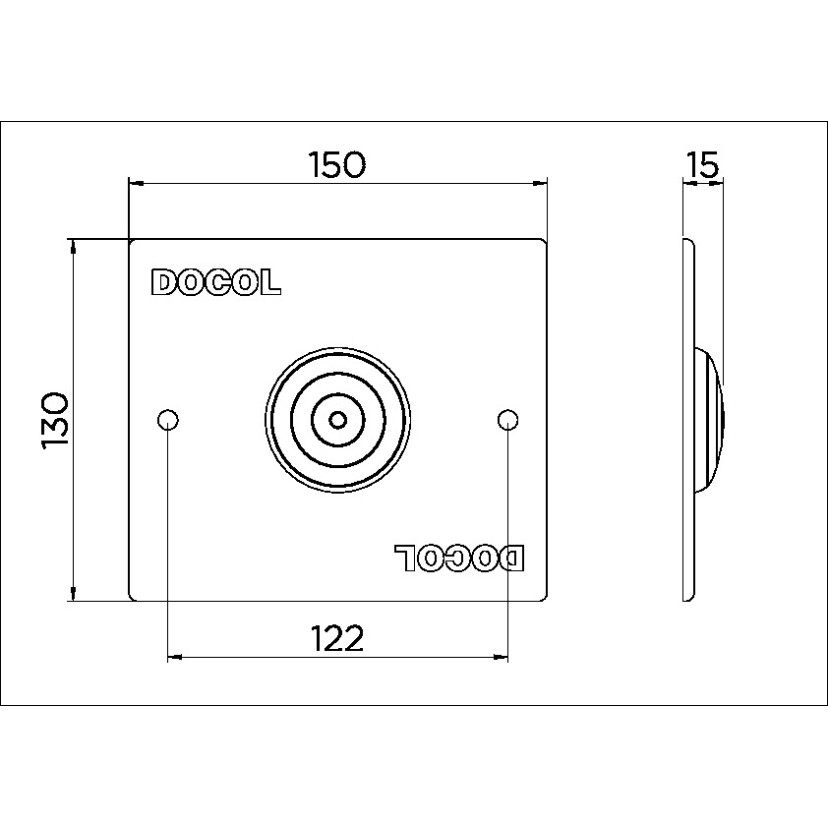 Válvula para piso PeMatic aço escovado 17012100