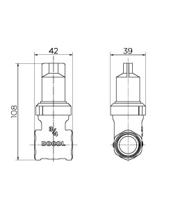 Registro de gaveta DocolBase 3/4" 25130600