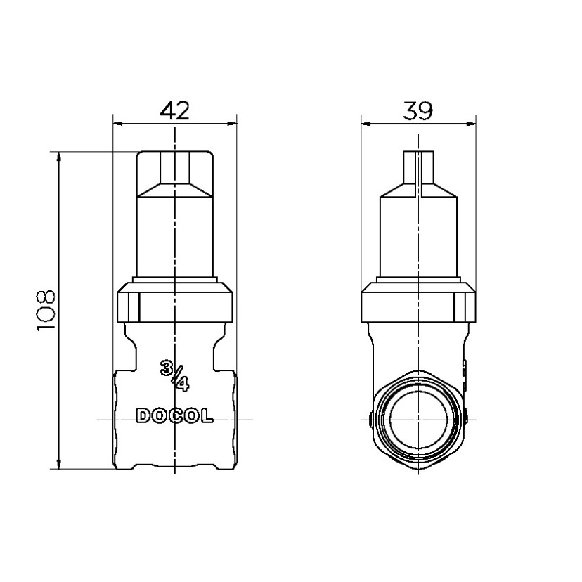 Registro de gaveta DocolBase 3/4" 25130600