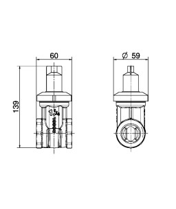 Registro de gaveta DocolBase 1.1/4" 25131300