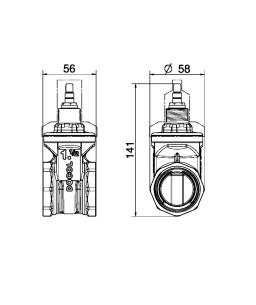 Registro de gaveta DocolBase 1.1/2" 25131500