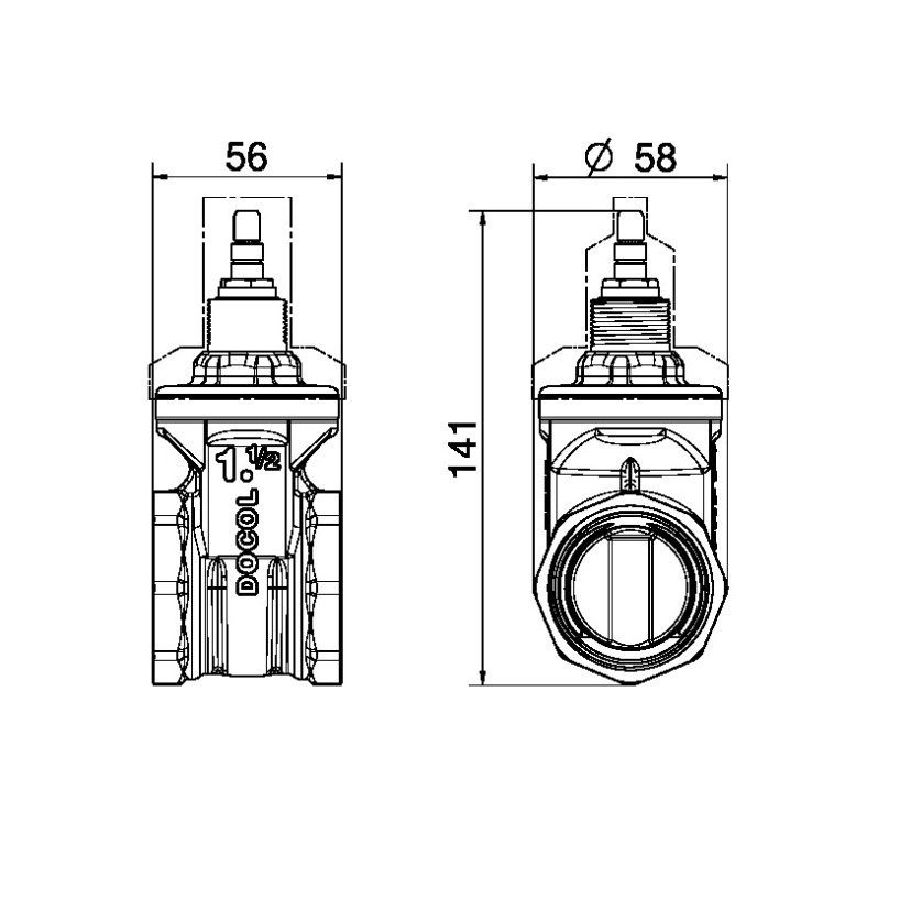 Registro de gaveta DocolBase 1.1/2" 25131500