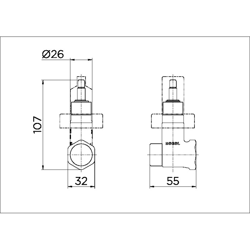 Registro de pressão DocolBase 3/4" 25140600