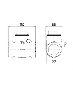 Válvula de retenção horizontal 1.1/2" 30201500