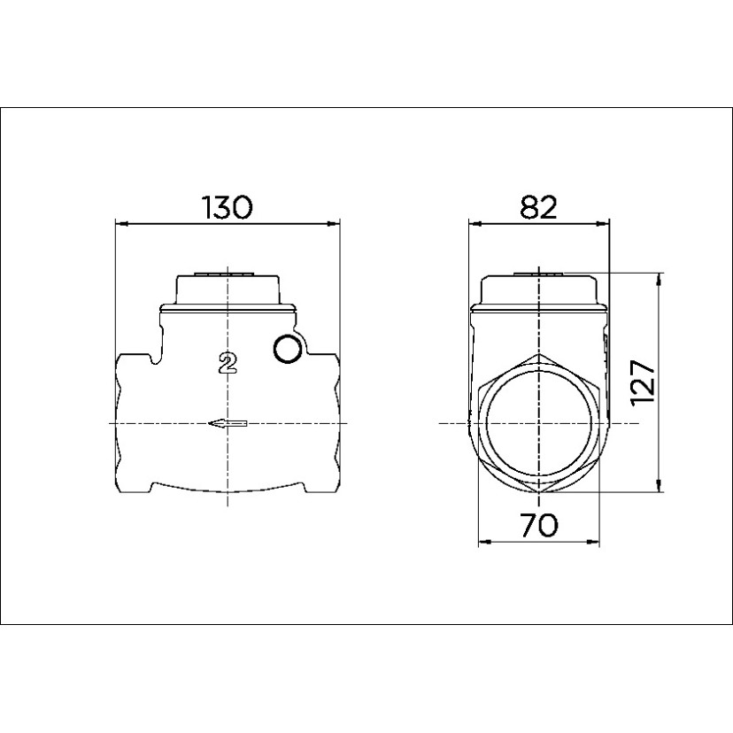 Válvula de retenção horizontal 2" 30202000