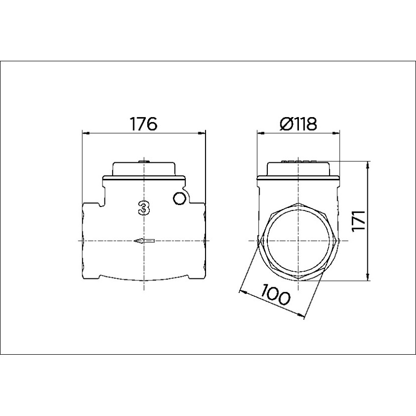 Válvula de retenção horizontal 3" 30203000