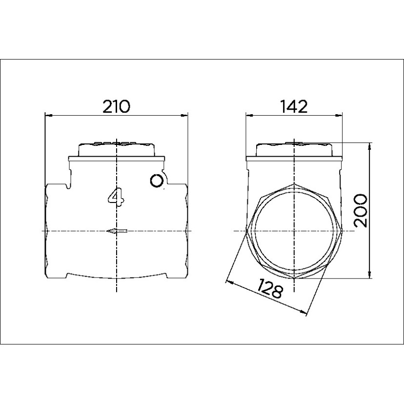 Válvula de retenção horizontal 4" 30204000