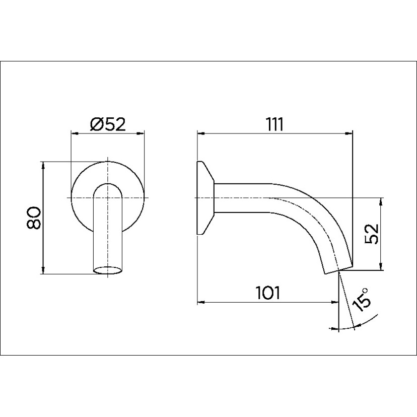 Bica curta de parede para lavatório DocolMatic cromado 98719006