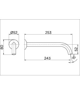 Bica longa de parede para lavatório DocolMatic cromado 98719106