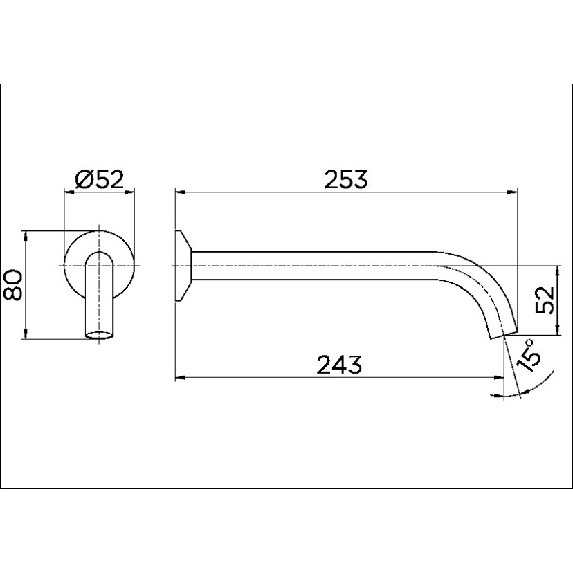 Bica longa de parede para lavatório DocolMatic cromado 98719106