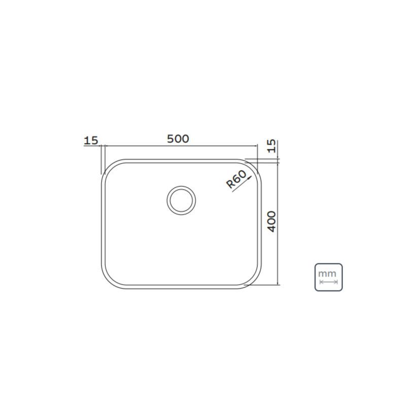 Cuba de Embutir Dora 50 BL R6 em Aço Inox Escovado Tramontina 50x40cm 94018112