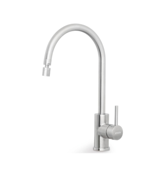 Monocomando Arko em Aço Inox com acabamento Acetinado e Bica Articulada Tramontina 94520021
