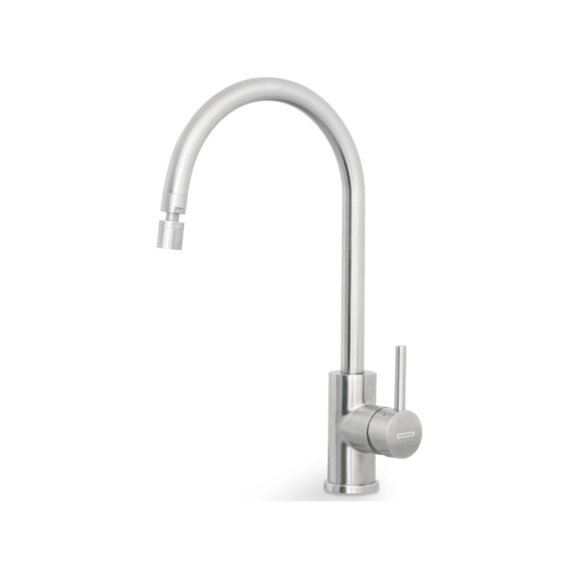 Monocomando Arko em Aço Inox com acabamento Acetinado e Bica Articulada Tramontina 94520021