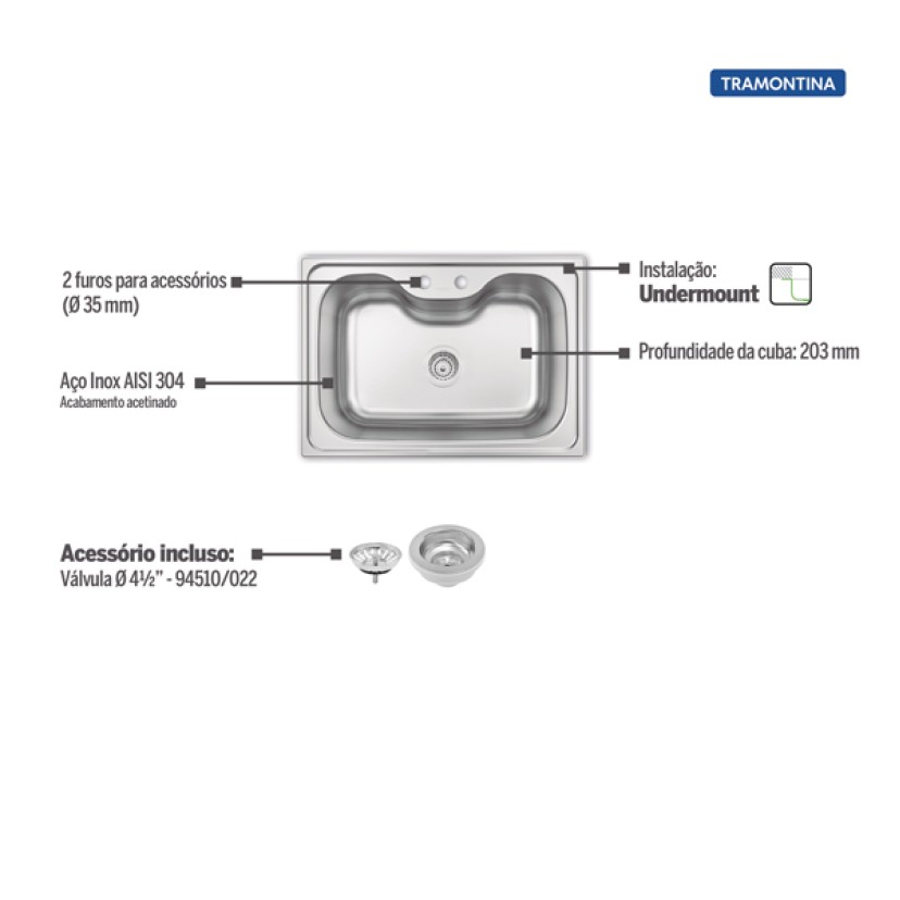 Cuba Inox Morgana 60FX Embutida 93806/192