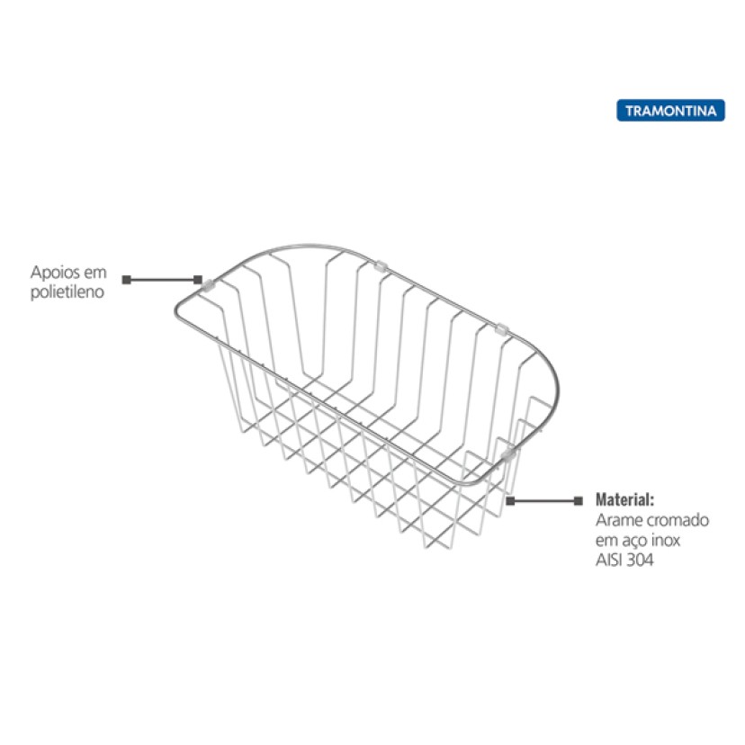 Cesta Aramada Inox P/ Cuba Maxi Morgana 94528/033