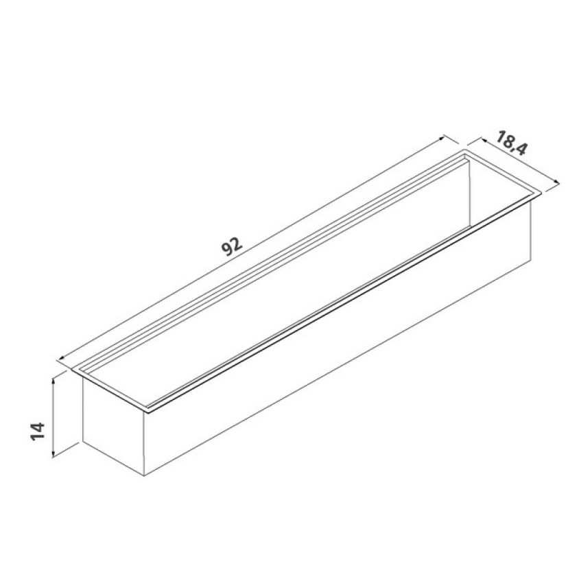 Calha Umida 90 cm Tramontina Aço Inox 94534/002