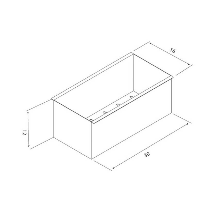 Escorredor Profundo Aço Inox  30x16 cm P/ Calha Umida 94534/021