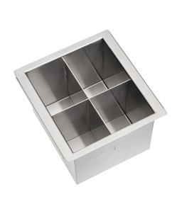 Escorredor Porta Talheres Tramontina Aço Inox 15x16 cm P/ Calha Umida 94534014