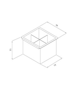 Escorredor Porta Talheres Tramontina Aço Inox 15x16 cm P/ Calha Umida 94534014