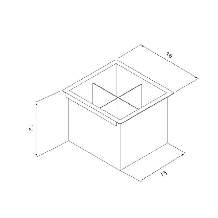 Escorredor Porta Talheres Tramontina Aço Inox 15x16 cm P/ Calha Umida 94534/024